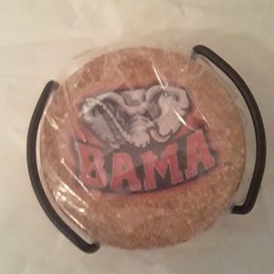Alabama Crimson Tide coasters and metal holder